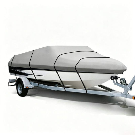 14-16FT：530cm*290cm Boat Cover Trailerable Marine Grade 210D grey