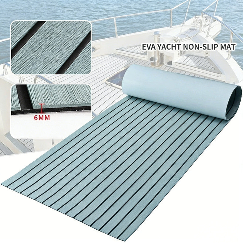 EVA Foam Boat Flooring Mat Decking Sheet 240*30*0.6cm Light Grey