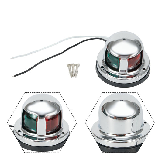 12V Led Marine Navigation Light 2 In 1 Bow Light For Boats Yachts Pontoons Stainless Steel Waterproof Ip65 Red Green Boat Light