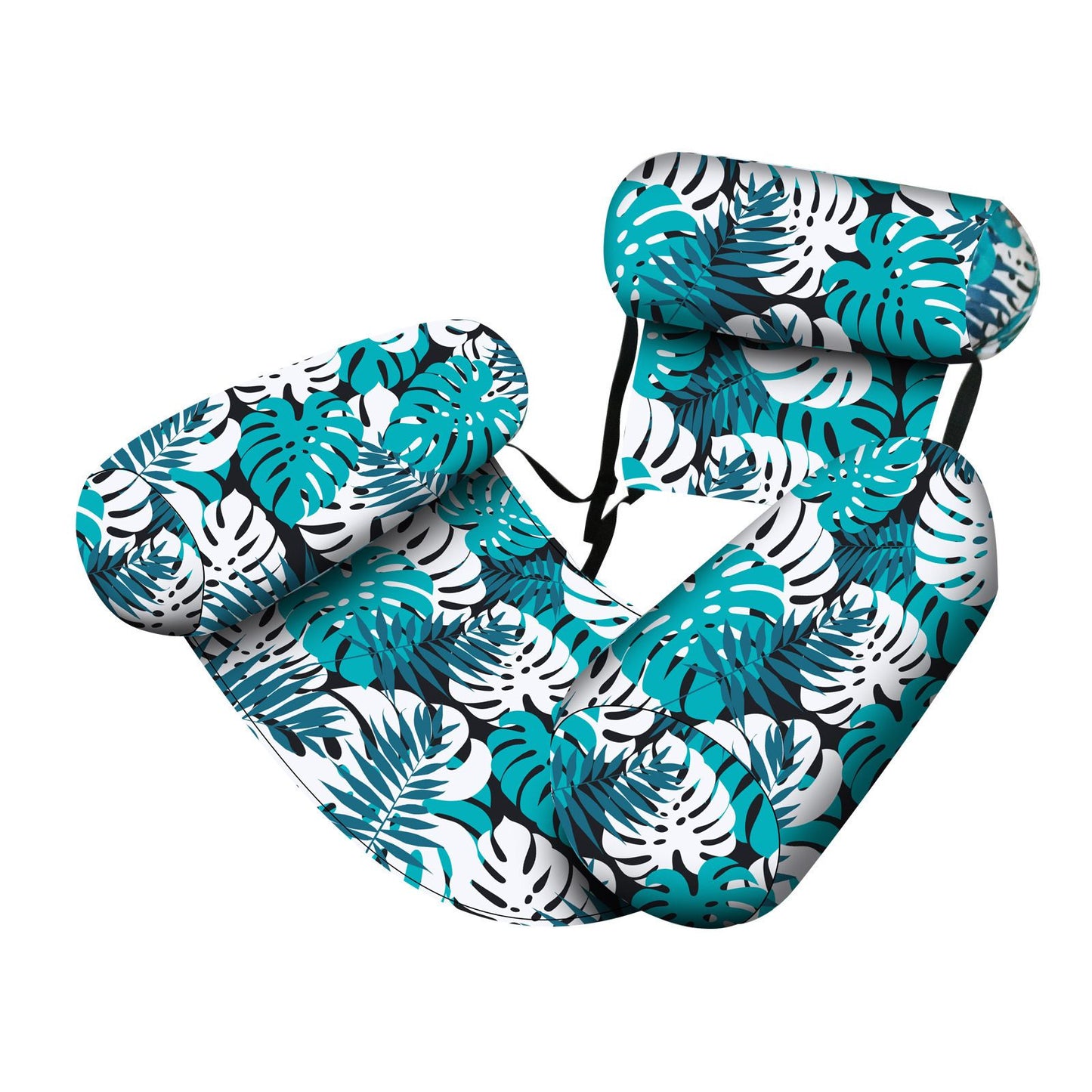Water Floating Lounge Chair: Floating Pillow Design, Stable Sitting and Lying, Durable Oxford Fabric, Pool and Beach Vacation Companion.GREEN
