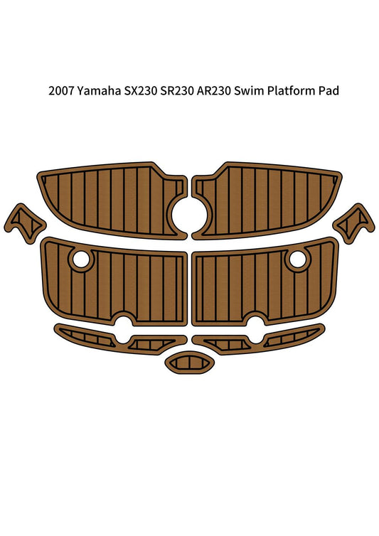 2007 Yamaha SX230 SR230 AR230 Swim Platform Pad Boat EVA Foam Teak Floor Mat SeaDek MarineMat Gatorstep Style Self Adhesive