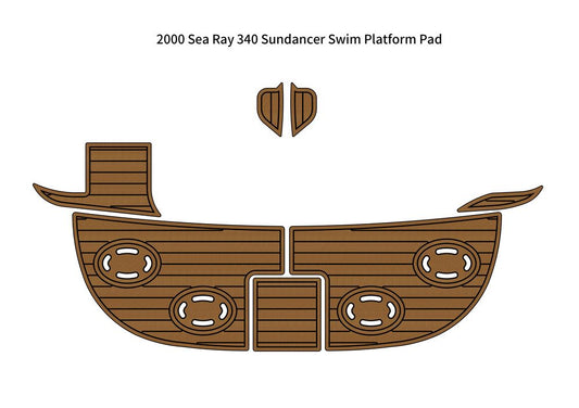 2000 Sea Ray 340 Sundancer Swim Platform Pad Boat EVA Foam Teak Deck Floor Mat SeaDek MarineMat Gatorstep Style Self Adhesive