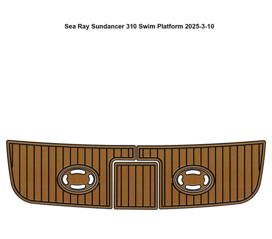 Sea Ray 310 Sundancer Swim Platform Pad Boat EVA Foam Faux Teak Deck Floor Mat SeaDek MarineMat Gatorstep Style Self Adhesive