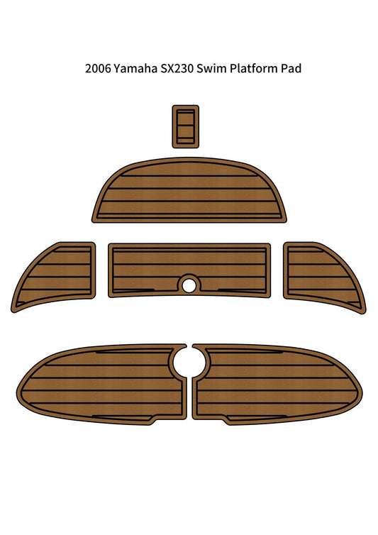 2006 & Earlier Yamaha SX230 Swim Platform Pad Boat EVA Foam Teak Deck Floor Mat SeaDek MarineMat Gatorstep Style Self Adhesive