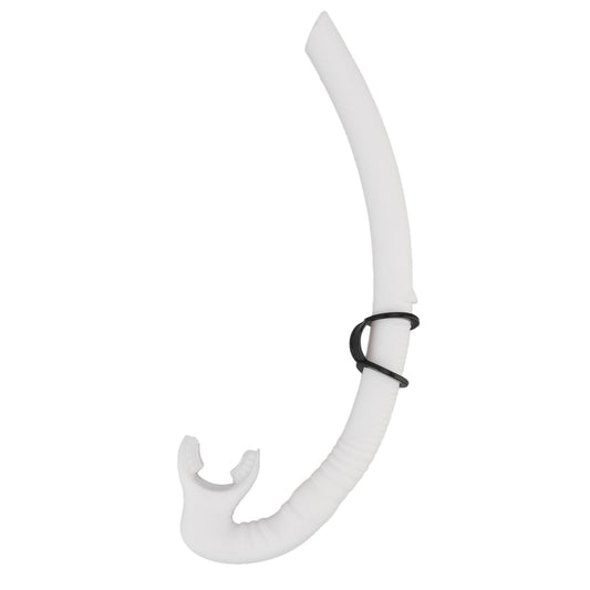 Diving Breathing Tube Foldable Soft Mouthpiece Silicone Freediving Snorkel for Spearfishing Swimming Snorkeling White