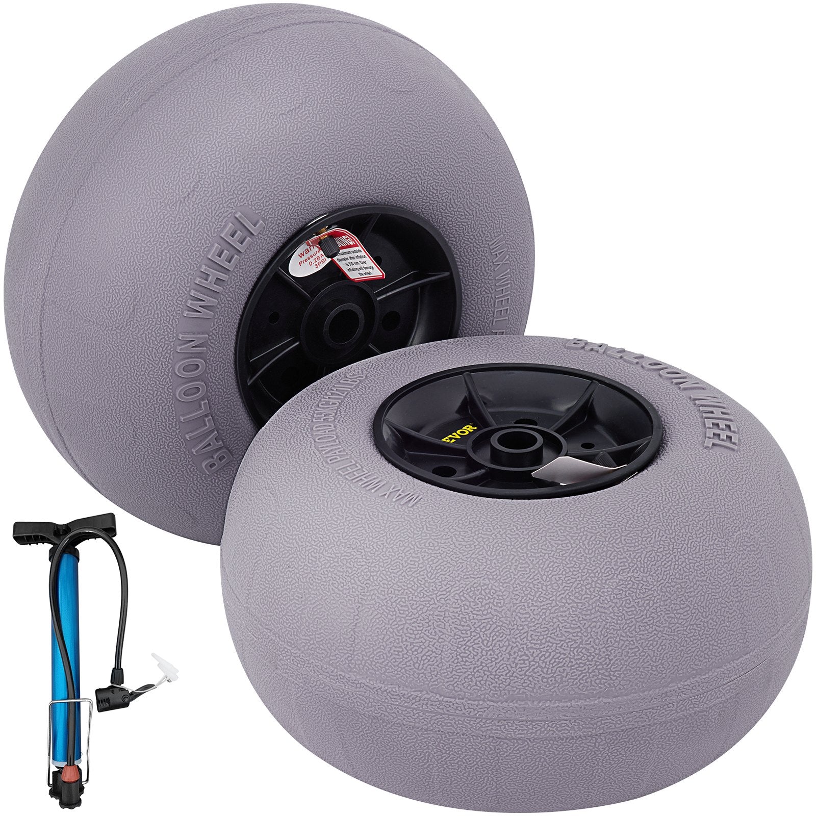 VEVOR Balloon Beach Wheels Replacement Beach Tires 13 TPU 121 LBS Load Capacity"